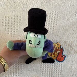 Vintage 90s Rocky & Bullwinkle Snidely Whiplash Collectible Plush Toy Stuffins